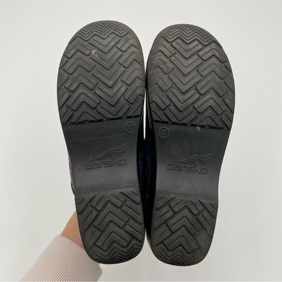 Dansko Leather Polka Dot Dewdrop Slip On Comfort Clogs Work Shoes Size 6.5-7 - Picture 9 of 9